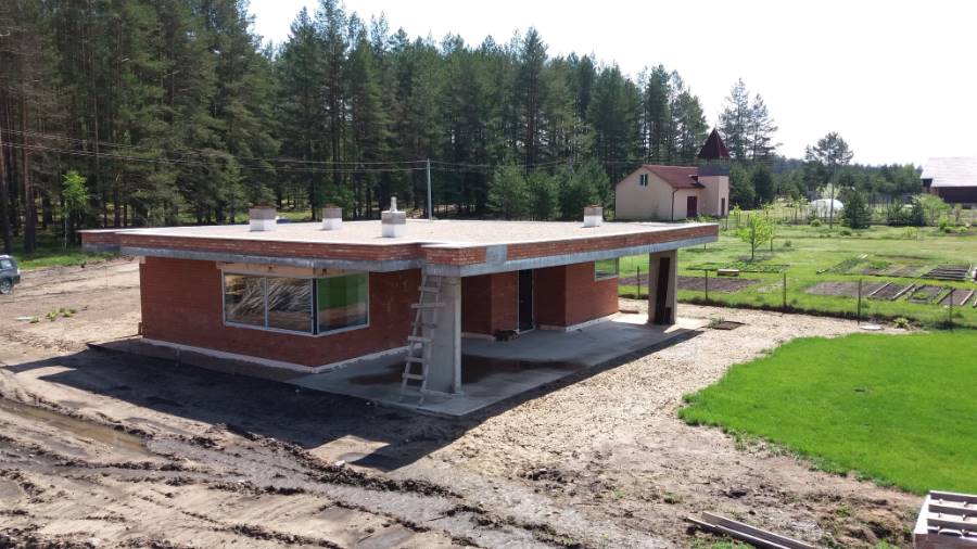 Жилой дом-Баня ТРО Балластная система. Логойский район (4 Фото)